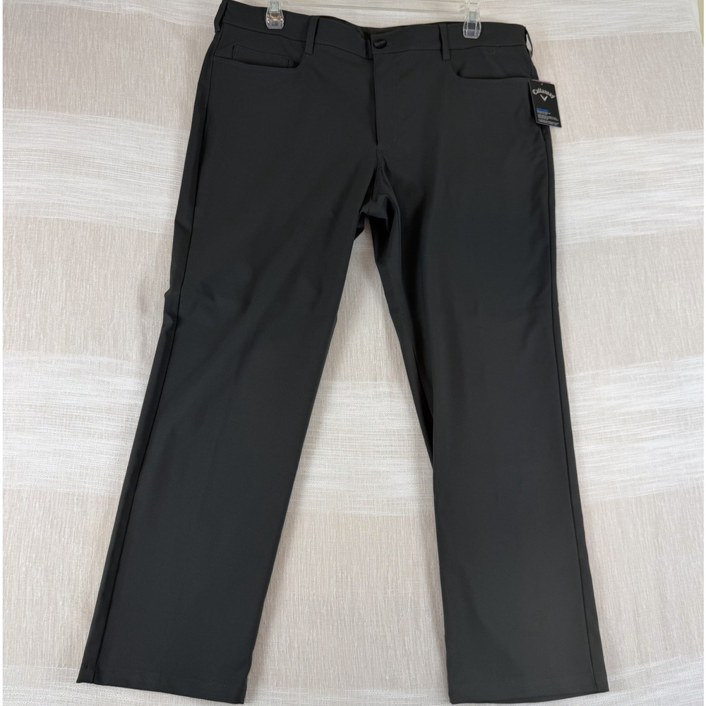 Callaway Performance Opti‎ Dri Men's Golf Pants Sz 40x30 Dark Gray Stretch Chino